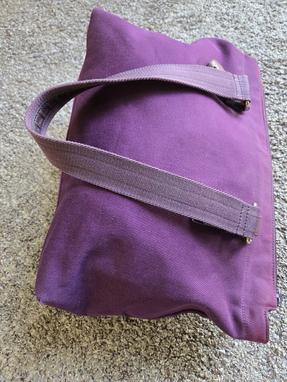 Yves Saint Laurent Purple Logo Canvas Tote - Picture 12 of 14